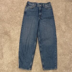 COS Women’s Tapered Leg Ankle Blue Denim Jeans size 25